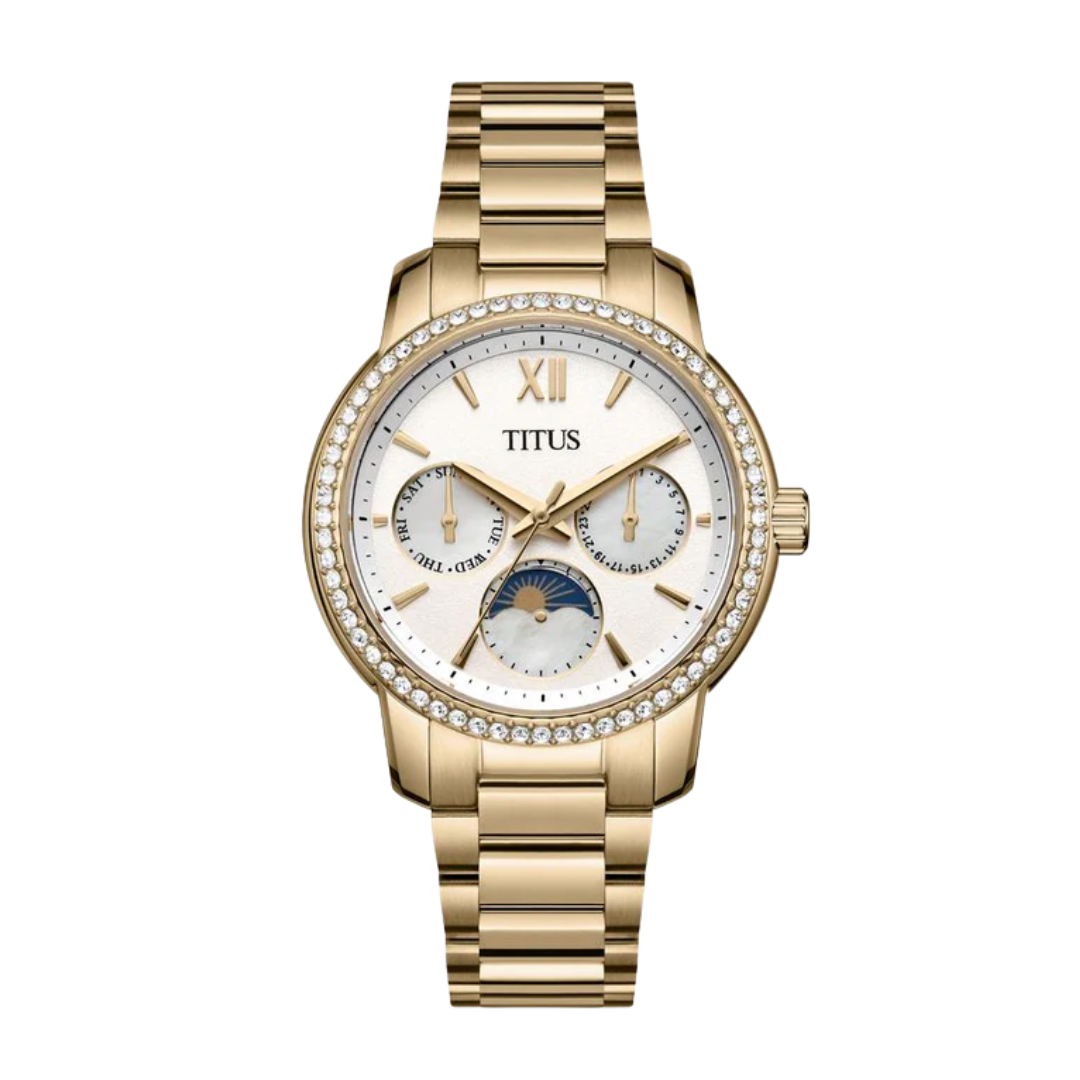 Devot Multi-Function with Day Night Indicator Quartz Stainless Steel Women Watch W06-03262-006