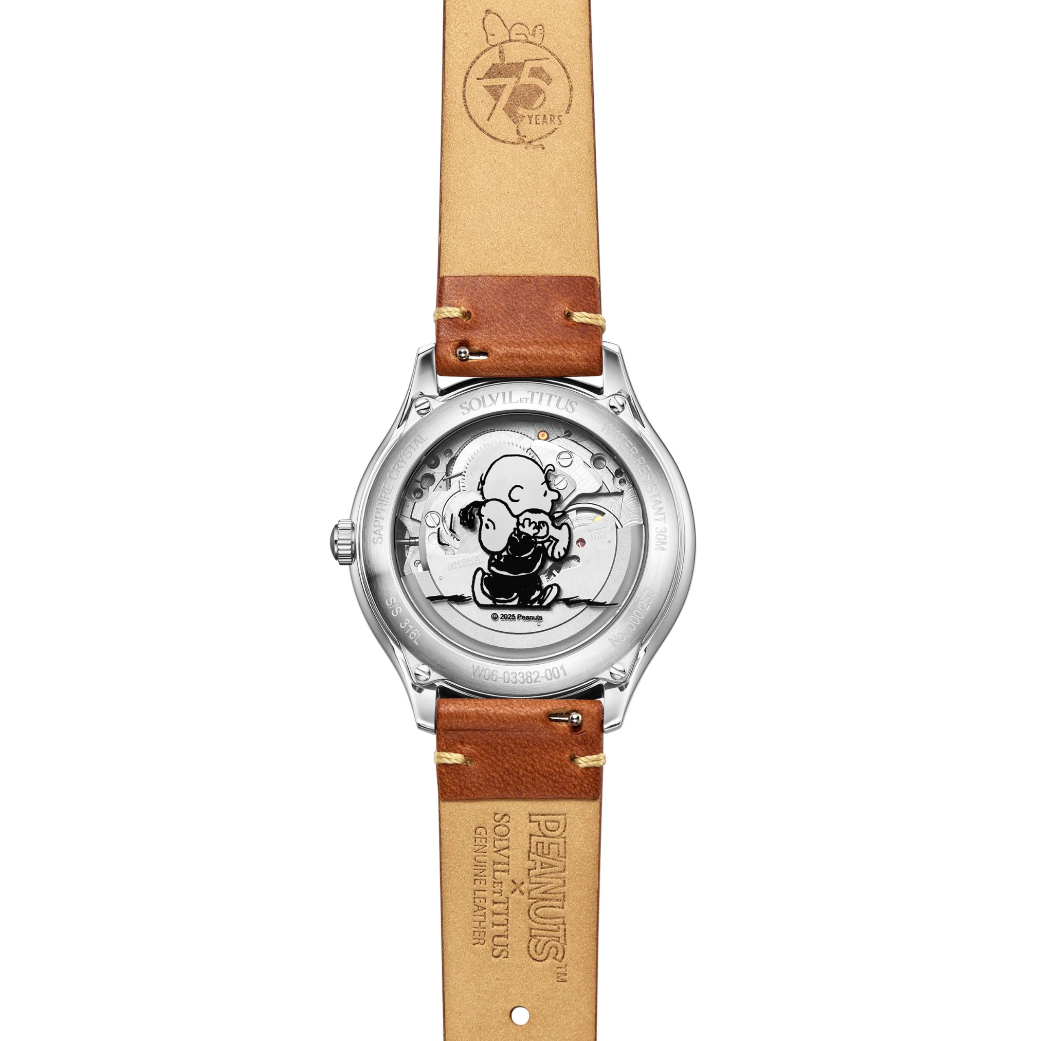 Solvil et Titus x Peanuts 75th Anniversary Limited Edition Classicist Automatic Mechanical Men Watch W06-03382-001