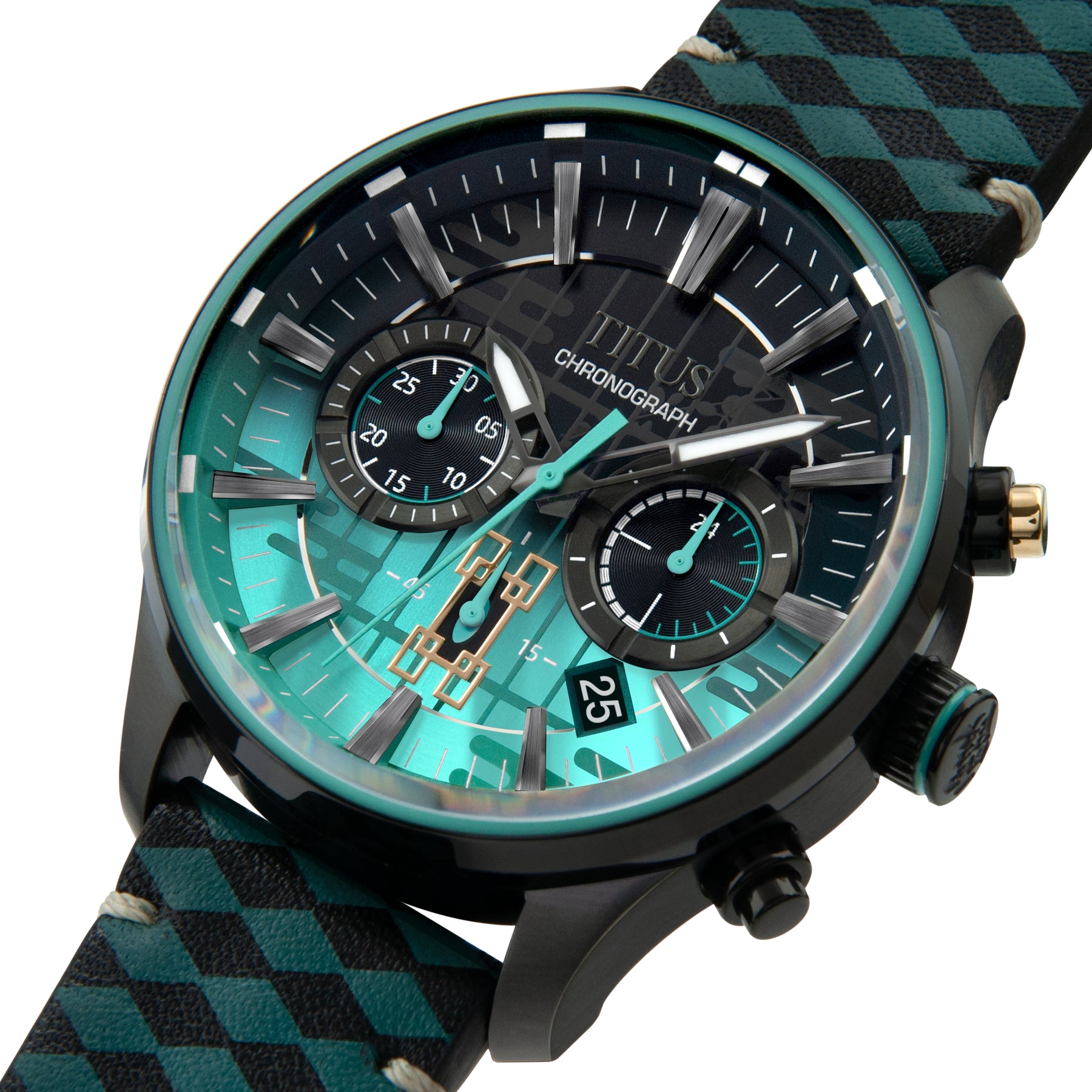 [Pre-Order] Solvil et Titus x Demon Slayer Muichiro Tokito Limited Edition Saber Chronograph Quartz Leather Men Watch W06-03335-003