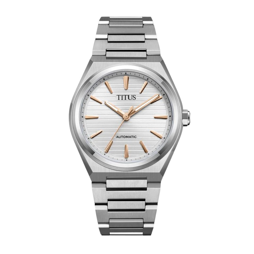 Vinyl 3 Hands Mechanical Stainless Steel Men Watch W06-03402-006