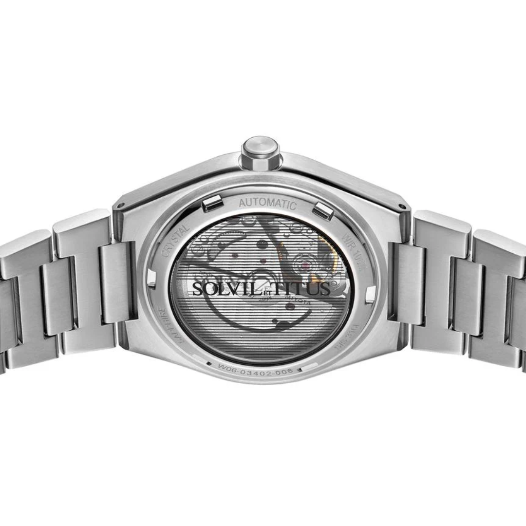 Vinyl 3 Hands Mechanical Stainless Steel Men Watch W06-03402-007