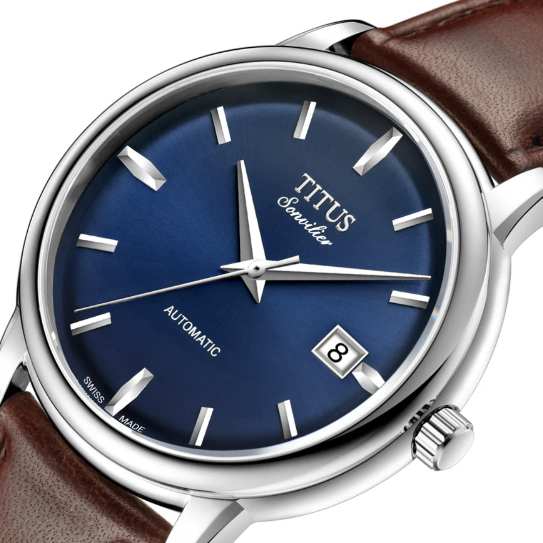 Sonvilier 3 Hands Date Mechanical Leather Men Watch W06-02939-007