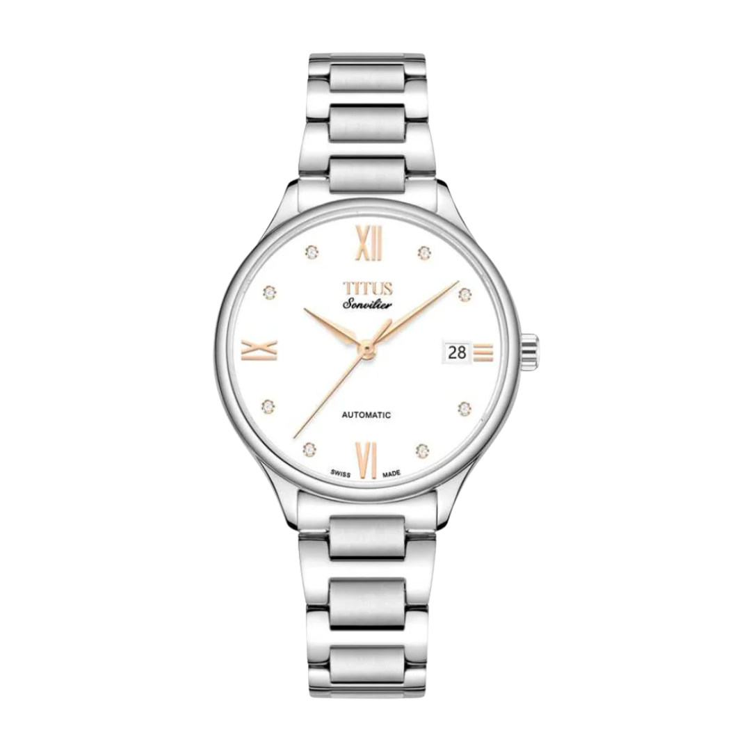 Sonvilier 3 Hands Date Mechanical Stainless Steel Women Watch W06-03116-001