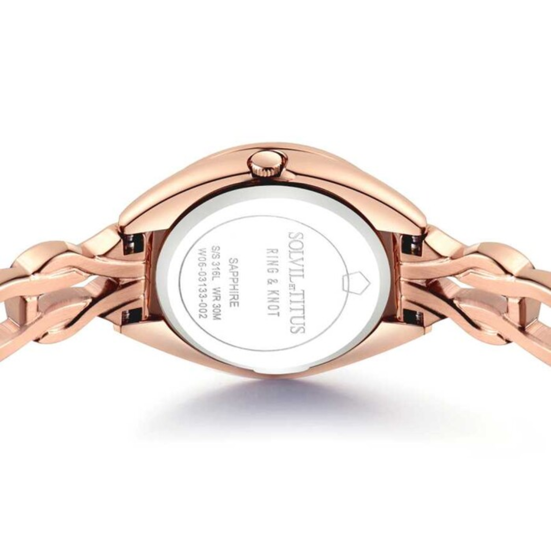 Ring & Knot 2 Hands Quartz Stainless Steel Women Watch W06-03133-002