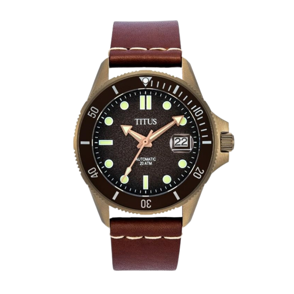 Valor 3 Hands Date Mechanical Leather Men Watch W06-03250-015