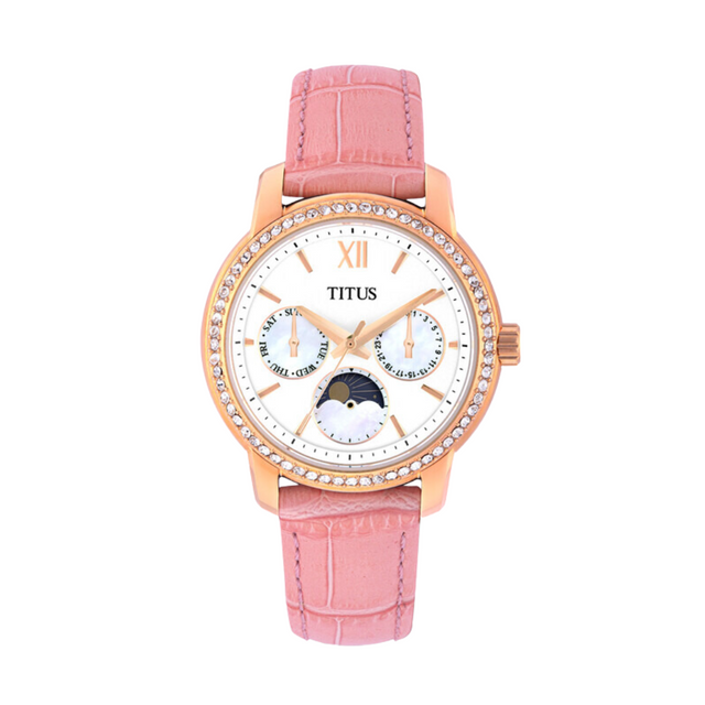 Devot Multi-Function with Day Night Indicator Quartz Leather Women Watch W06-03263-002