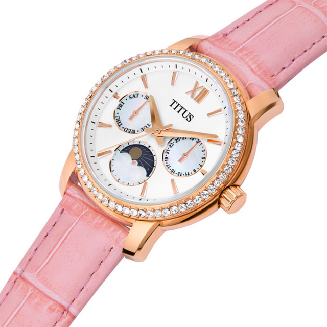 Devot Multi-Function with Day Night Indicator Quartz Leather Women Watch W06-03263-002