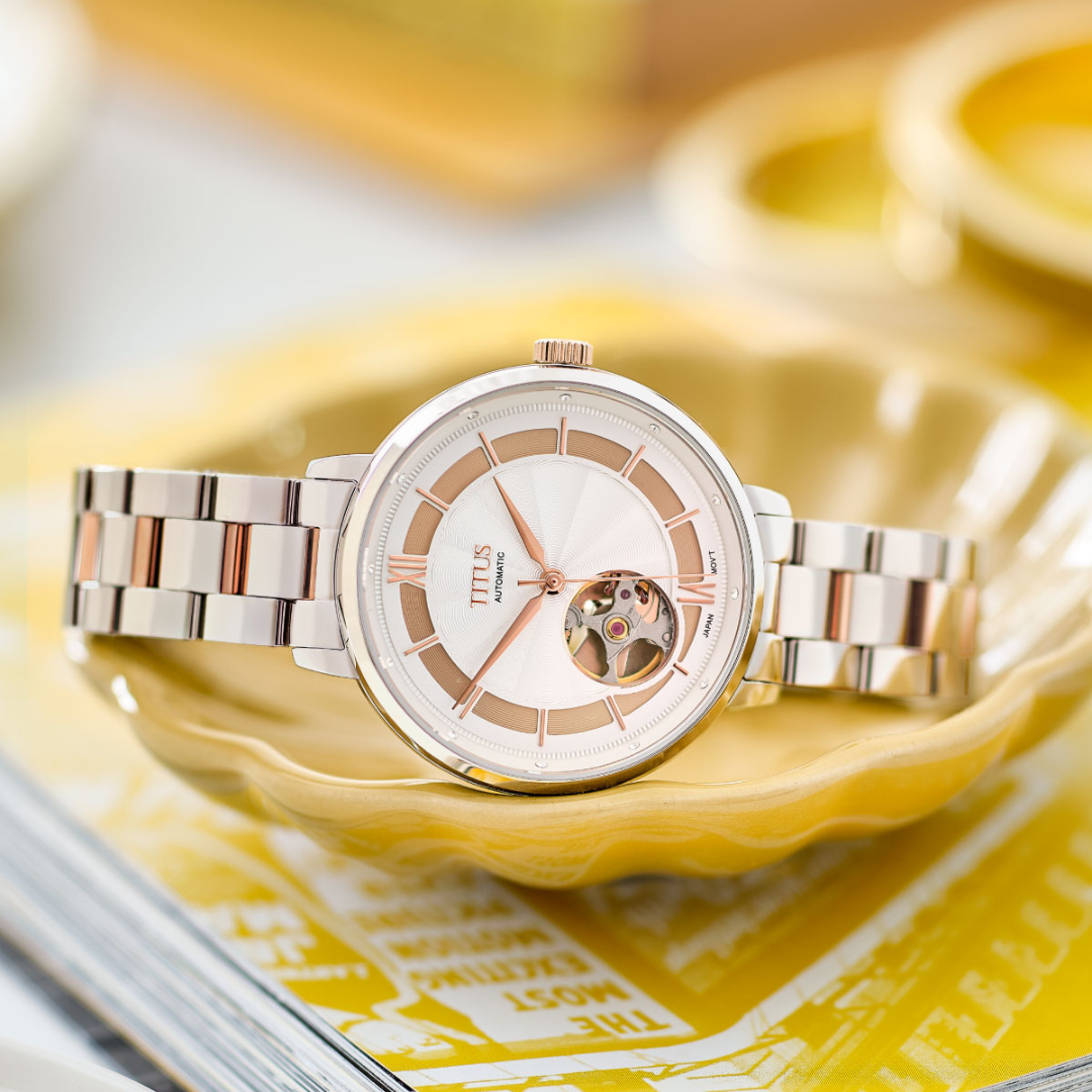 Enlight 3 Hands Mechanical Stainless Steel Women Watch W06-03278-002