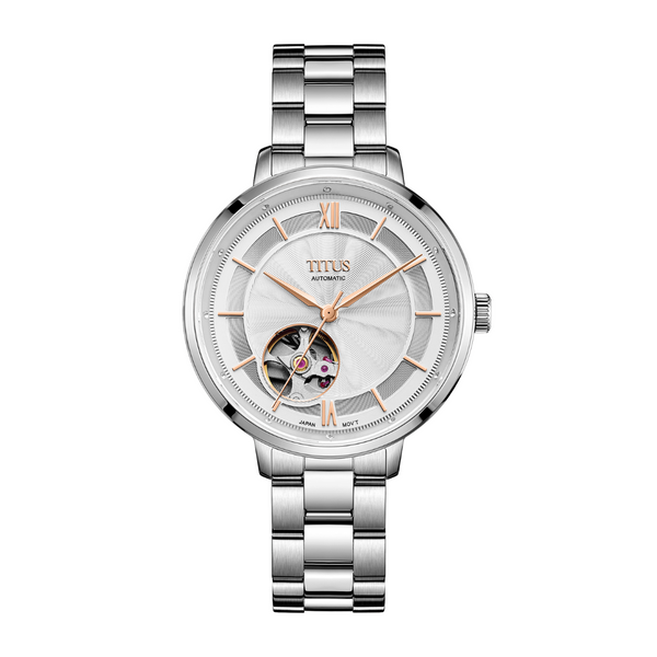 Enlight 3 Hands Mechanical Stainless Steel Women Watch W06-03278-007