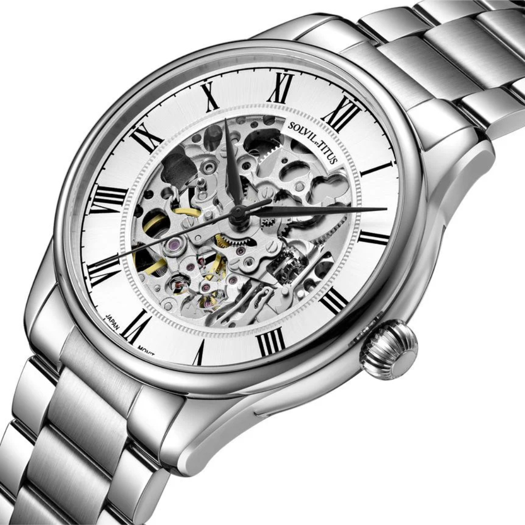 Classic 3 Hands Mechanical Stainless Steel Men Watch W06-03309-007