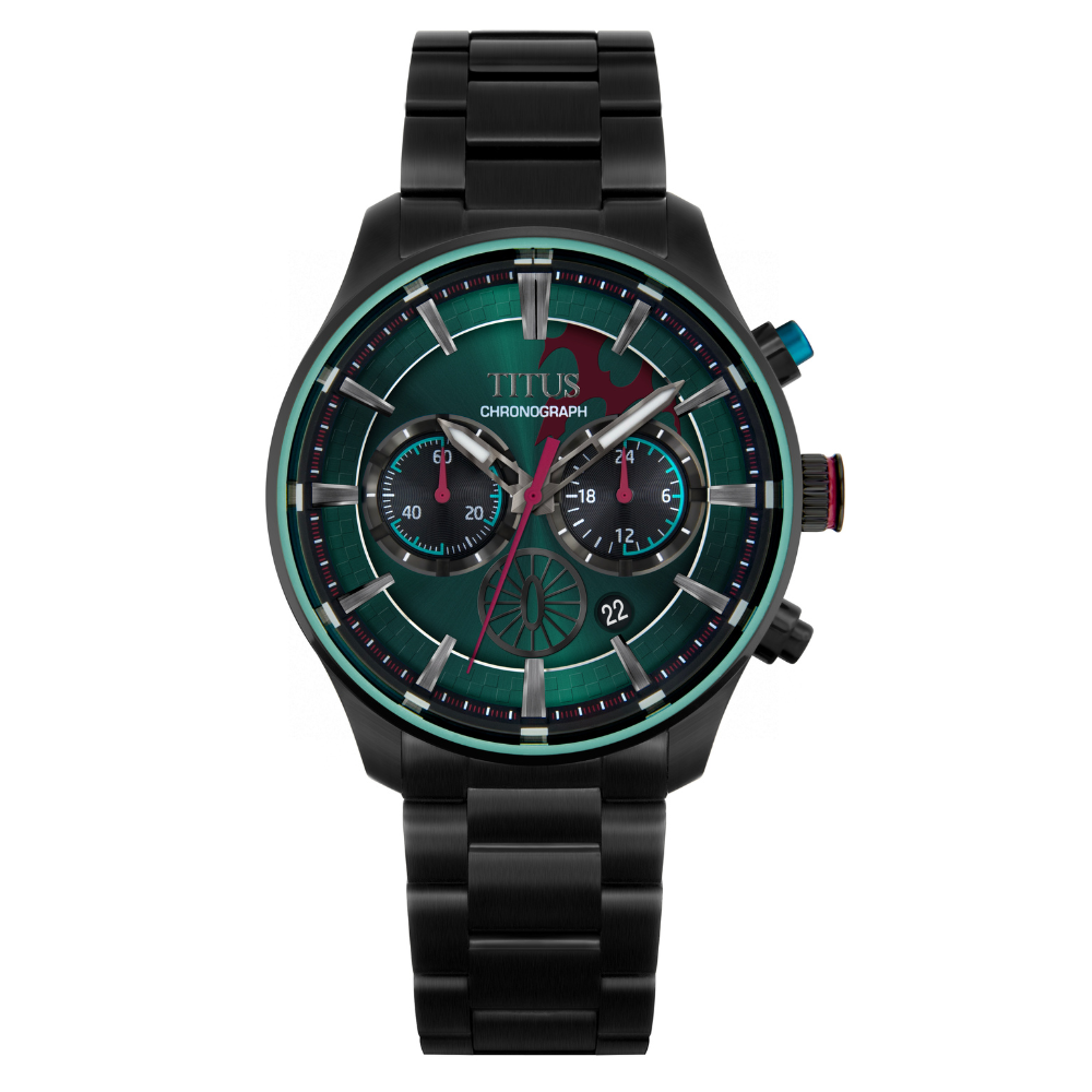 [Pre-Order] Solvil et Titus x Demon Slayer Tanjiro Kamado Limited Edition Saber Chronograph Quartz Stainless Steel Men Watch W06-03334-002