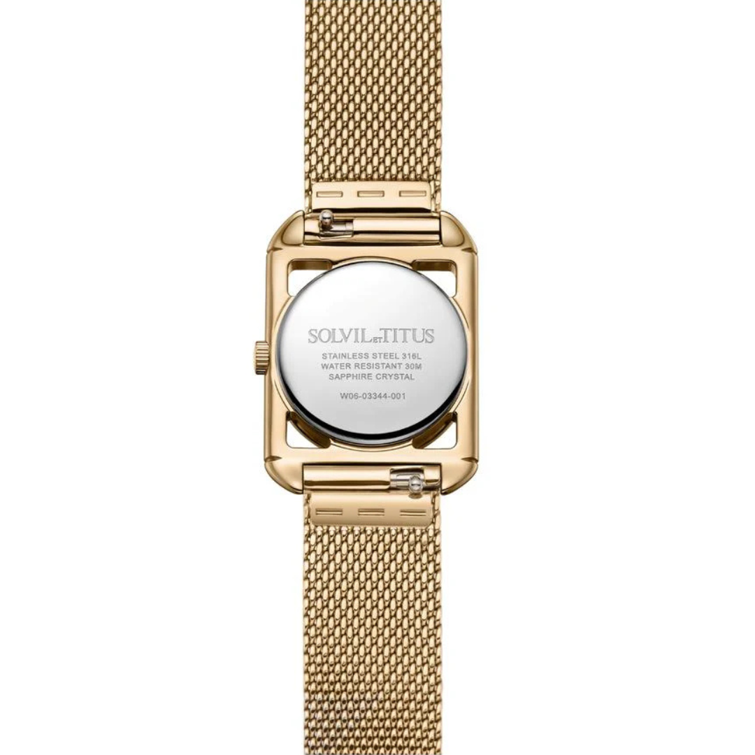 The Letter 3 Hands Quartz Stainless Steel Women Watch W06-03344-001
