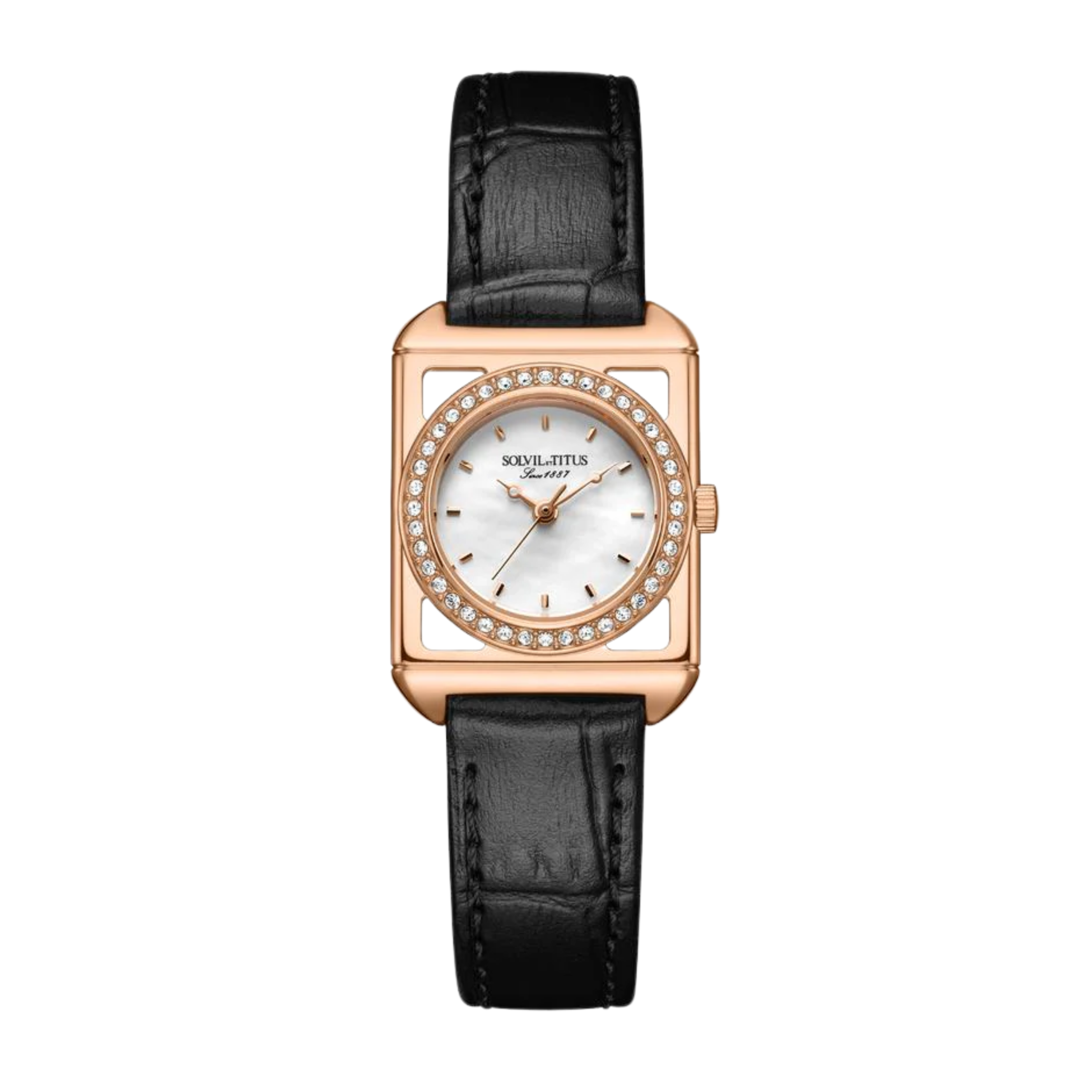 The Letter 3 Hands Quartz Leather Women Watch W06-03344-002