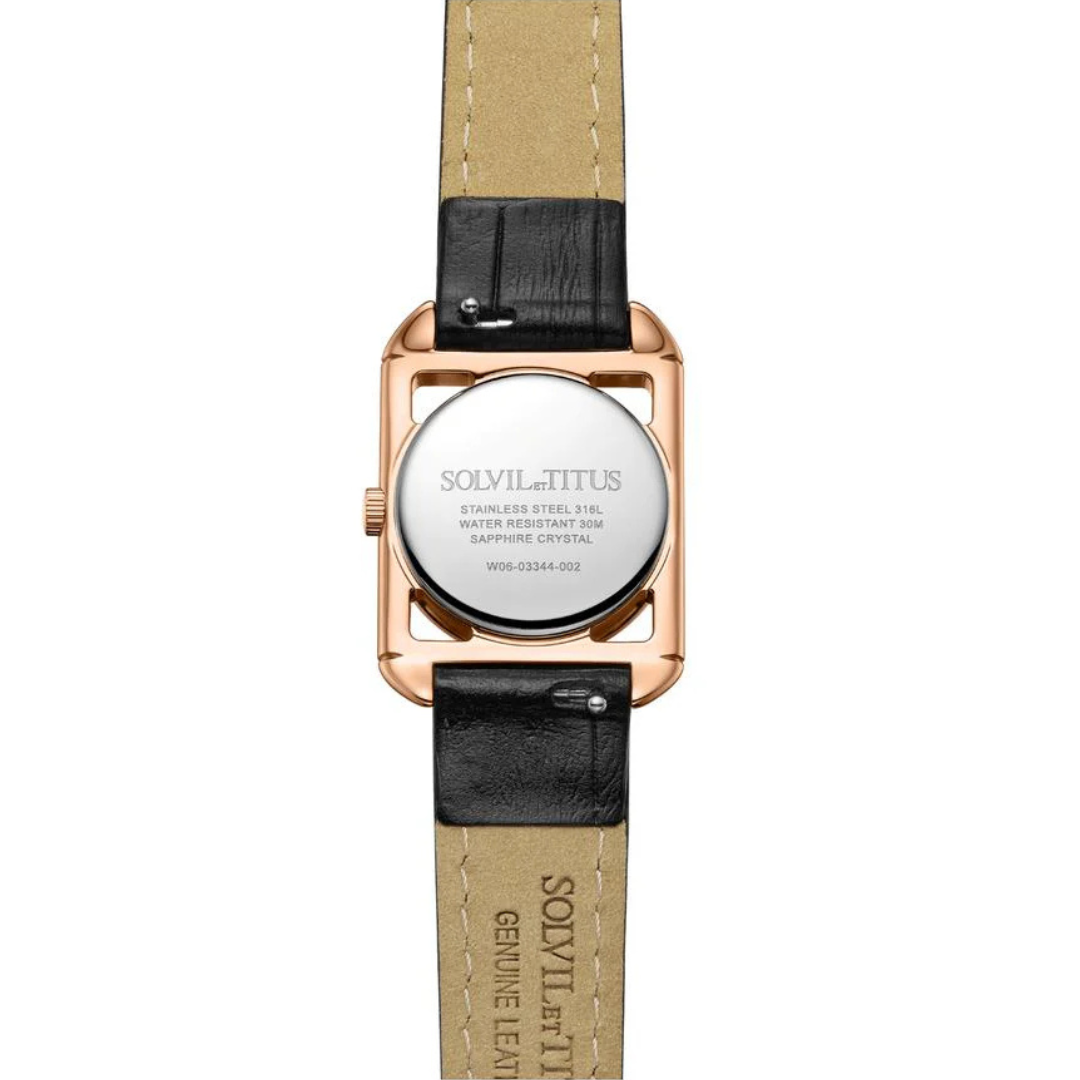 The Letter 3 Hands Quartz Leather Women Watch W06-03344-002