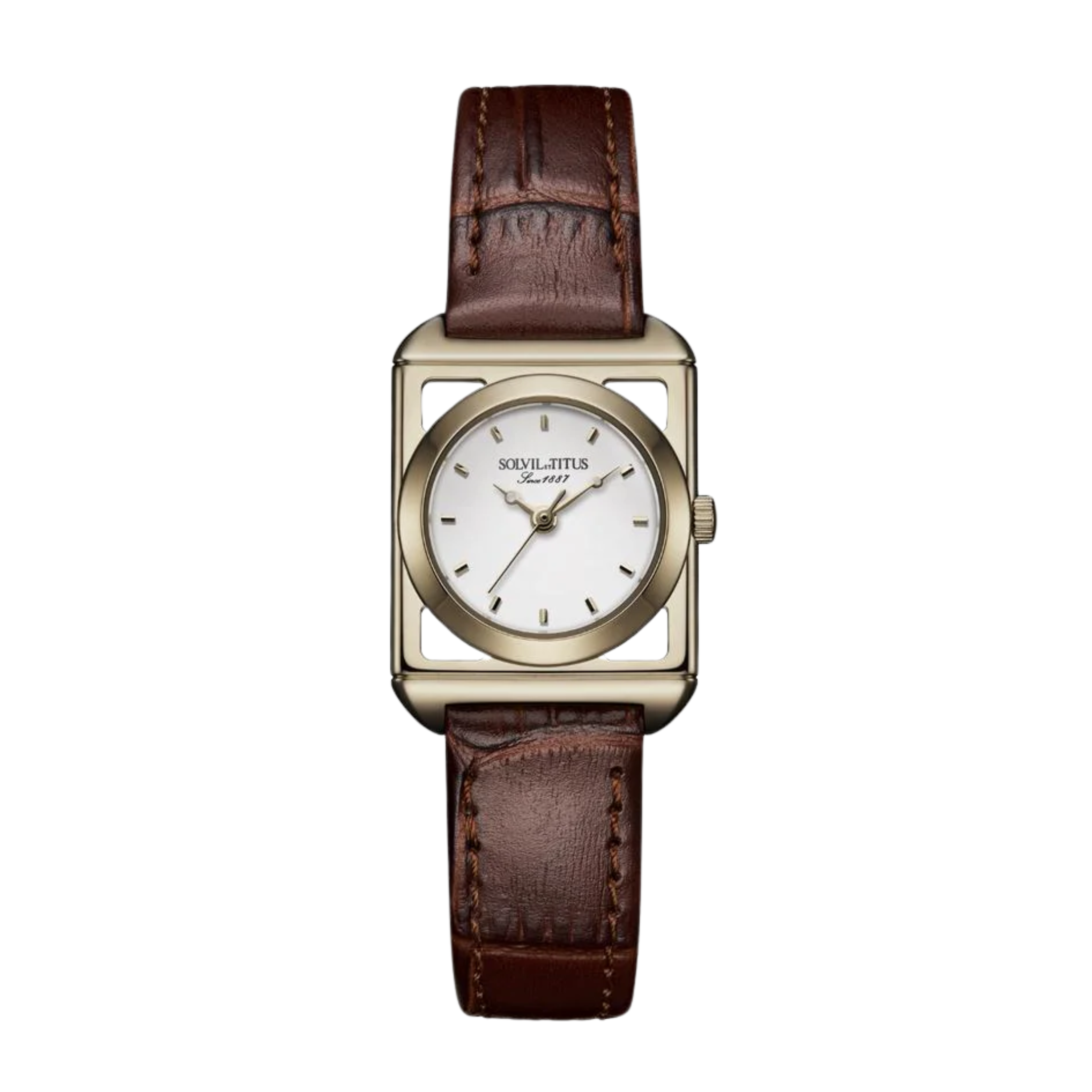 The Letter 3 Hands Quartz Leather Women Watch W06-03345-001