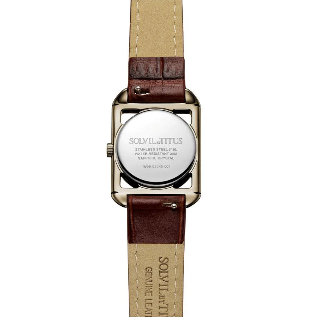 The Letter 3 Hands Quartz Leather Women Watch W06-03345-001