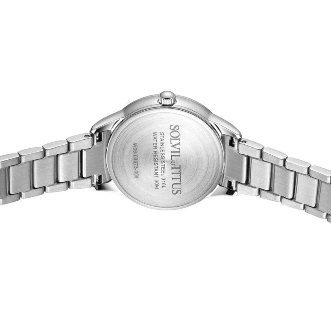 Fashionista 3 Hands Date Quartz Stainless Steel Women Watch W06-03373-006