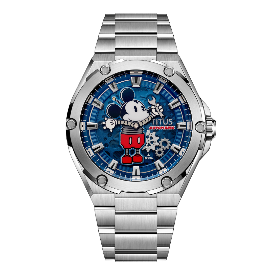 Solvil et Titus x Mickey Mouse "Charged Up" Limited Edition Voyager Mechanical Skeleton Men Watch W06-03379-001