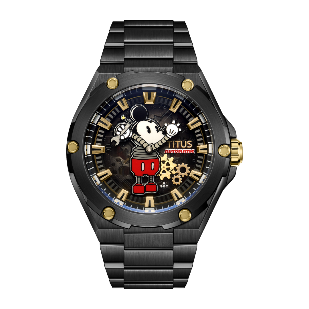 Solvil et Titus x Mickey Mouse "Charged Up" Limited Edition Voyager Mechanical Skeleton Men Watch W06-03379-002