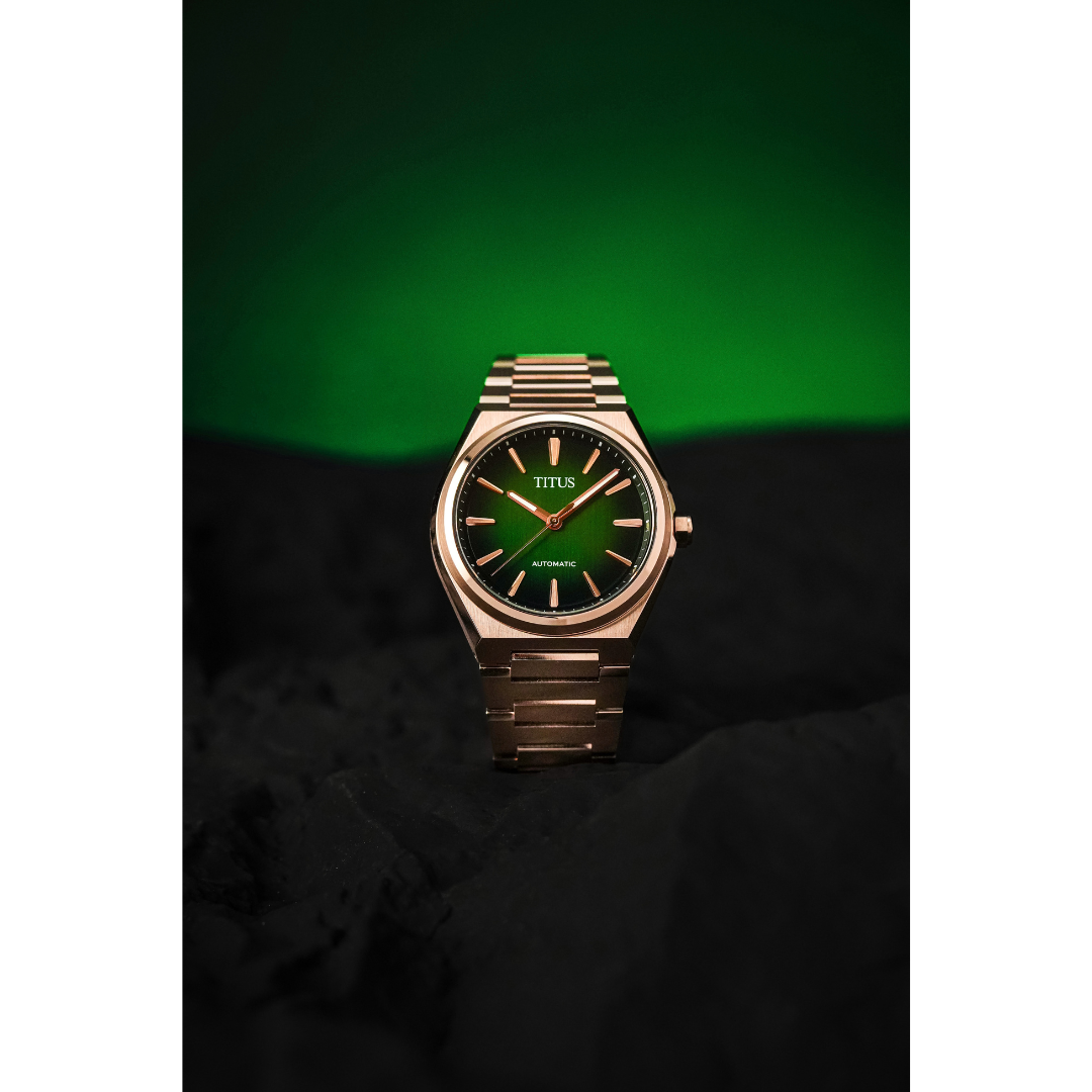 Vinyl 3 Hands Mechanical Stainless Steel Men Watch W06-03402-004