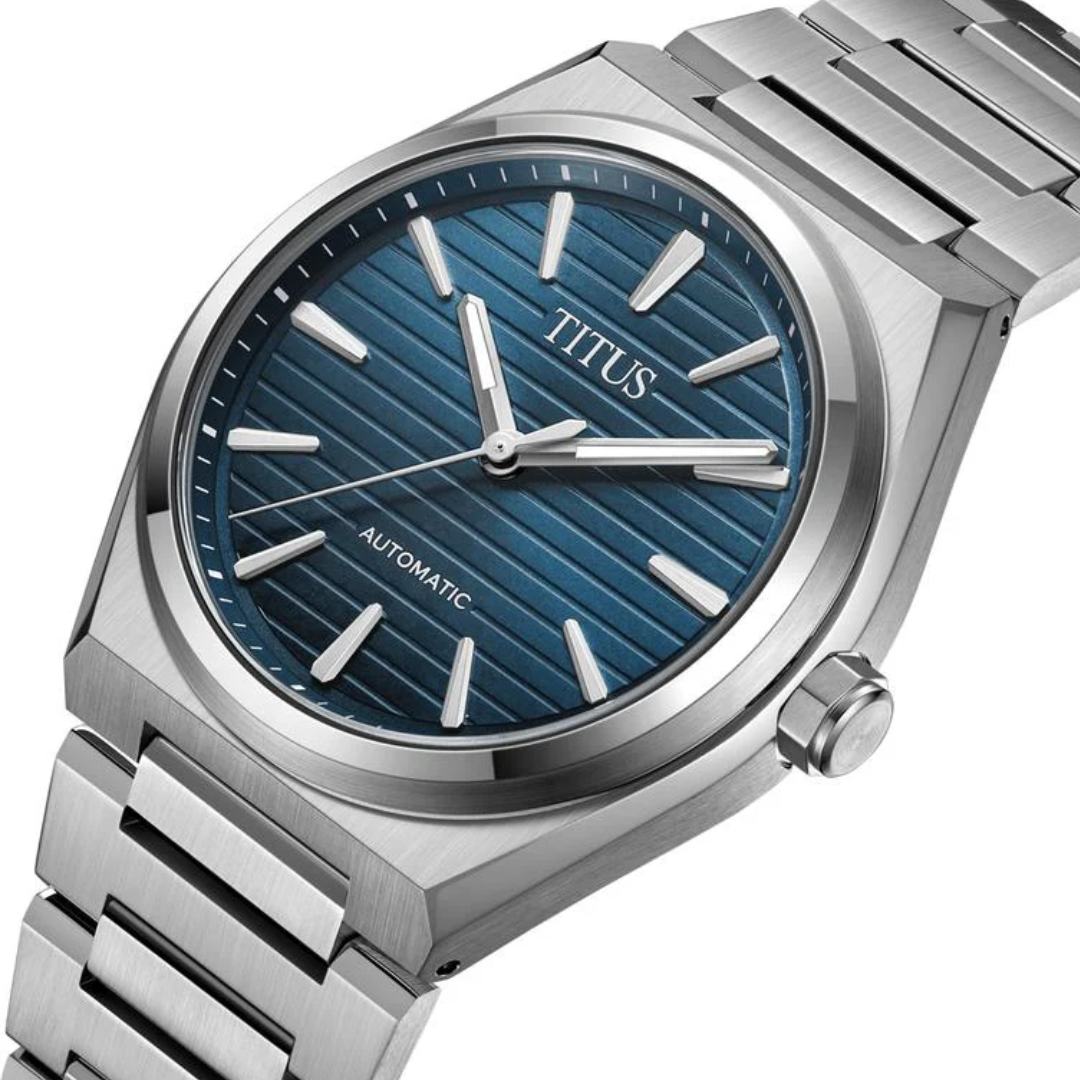 Vinyl 3 Hands Mechanical Stainless Steel Men Watch W06-03402-007