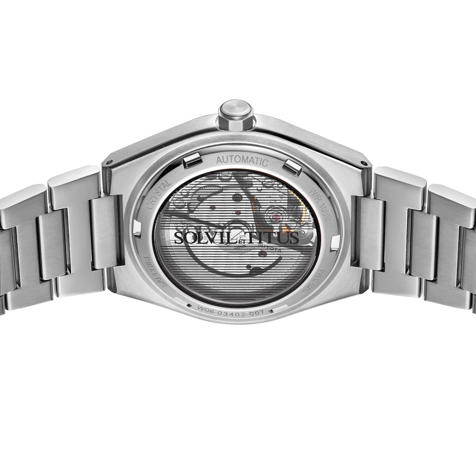 Vinyl 3 Hands Mechanical Stainless Steel Men Watch W06-03402-007