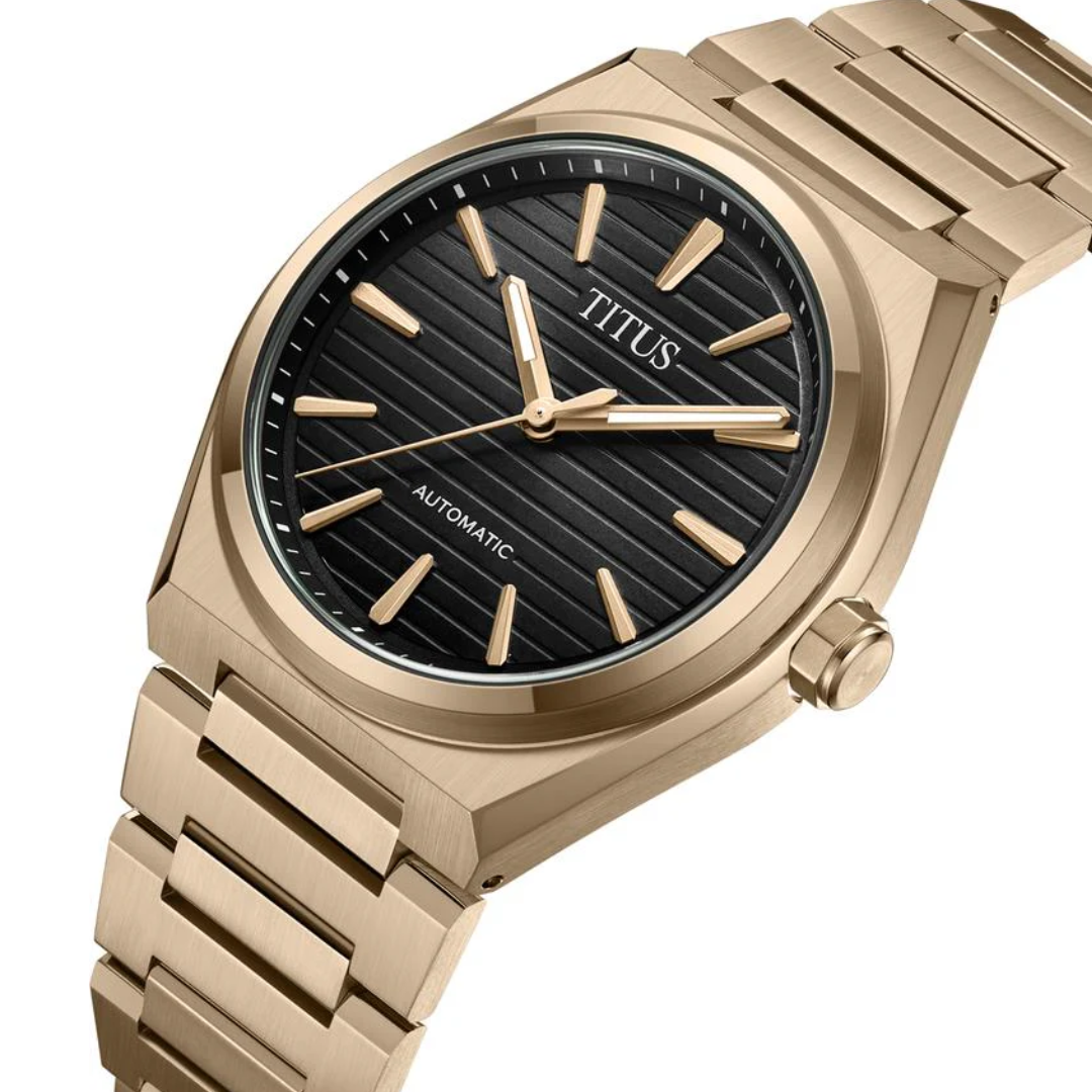 Vinyl 3 Hands Mechanical Stainless Steel Men Watch W06-03402-009