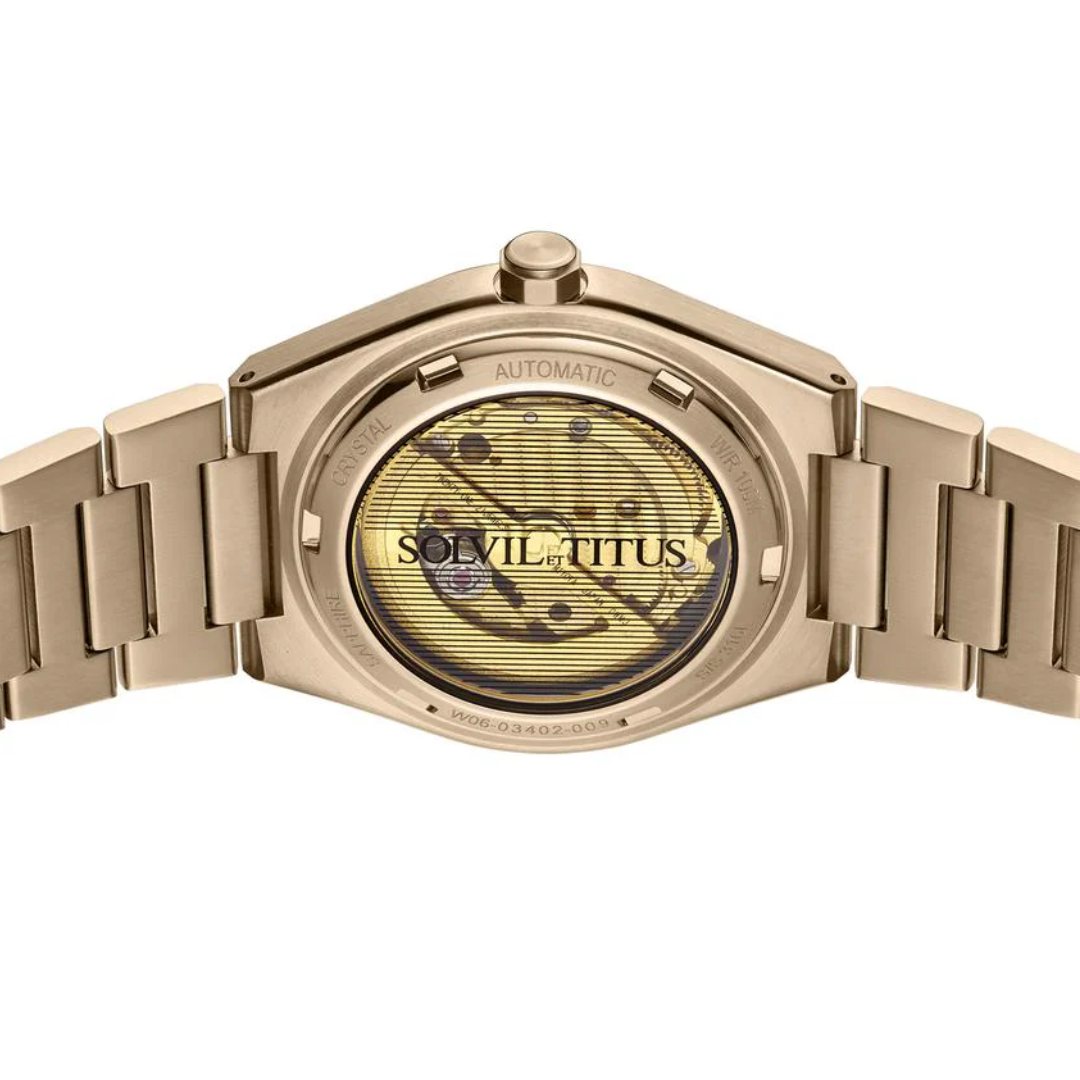 Vinyl 3 Hands Mechanical Stainless Steel Men Watch W06-03402-009