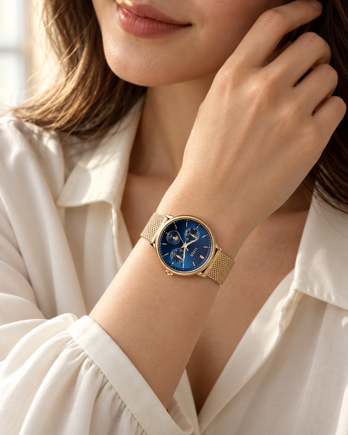 Fashionista Multi-Function Day & Night Quartz Stainless Steel Women Watch W06-03404-005
