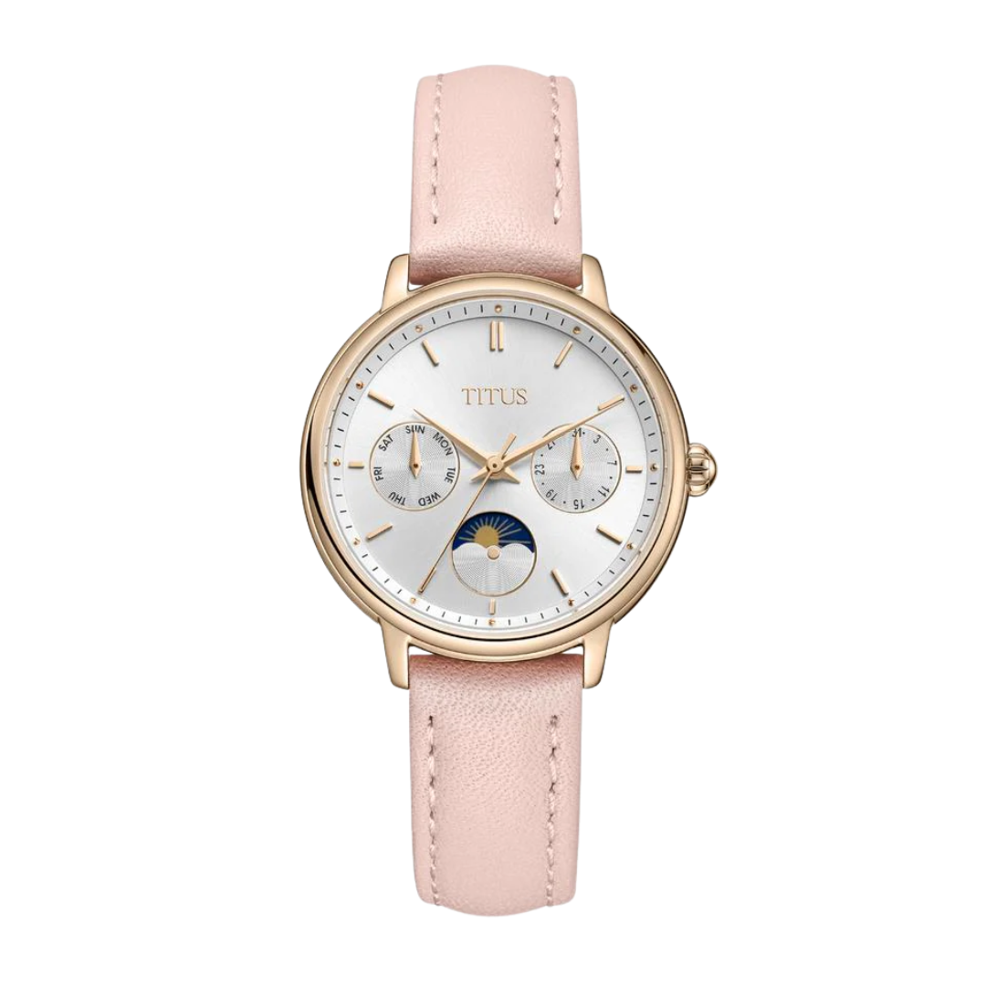 Fashionista Multi-Function Day & Night Quartz Leather Women Watch W06-03404-007