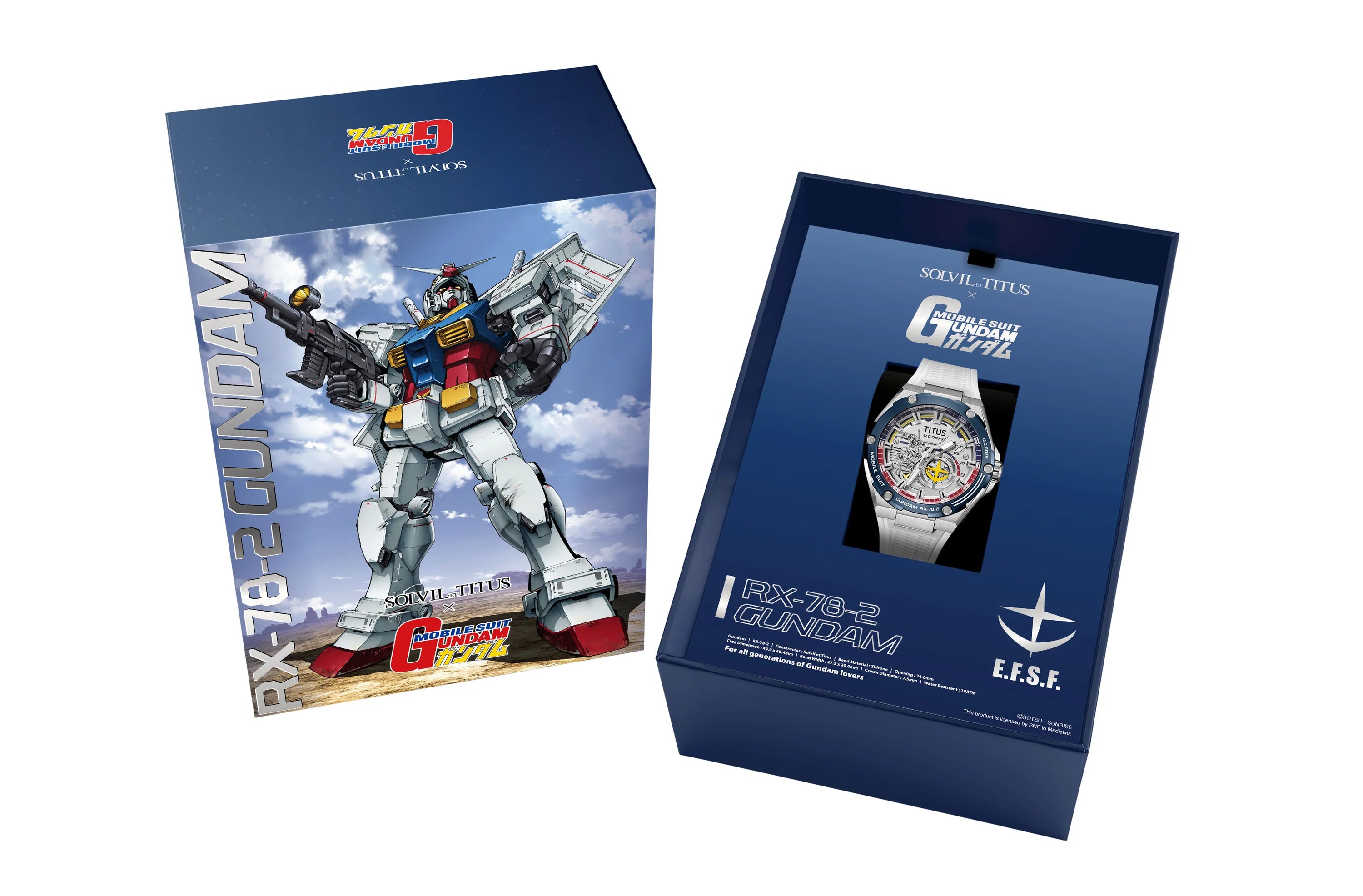 Solvil et Titus x Mobile Suit Gundam 'RX-78-2 Gundam' Limited Edition Voyager Mechanical Silicon Men Watch W06-03405-002