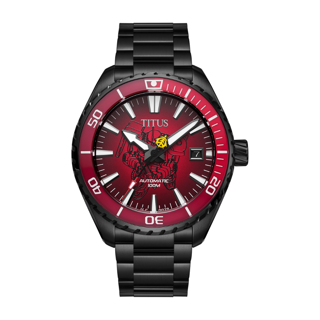 Solvil et Titus x Mobile Suit Gundam 'MS-06S Red Comet Zaku II' Limited Edition Saber Automatic Men Watch W06-03406-001