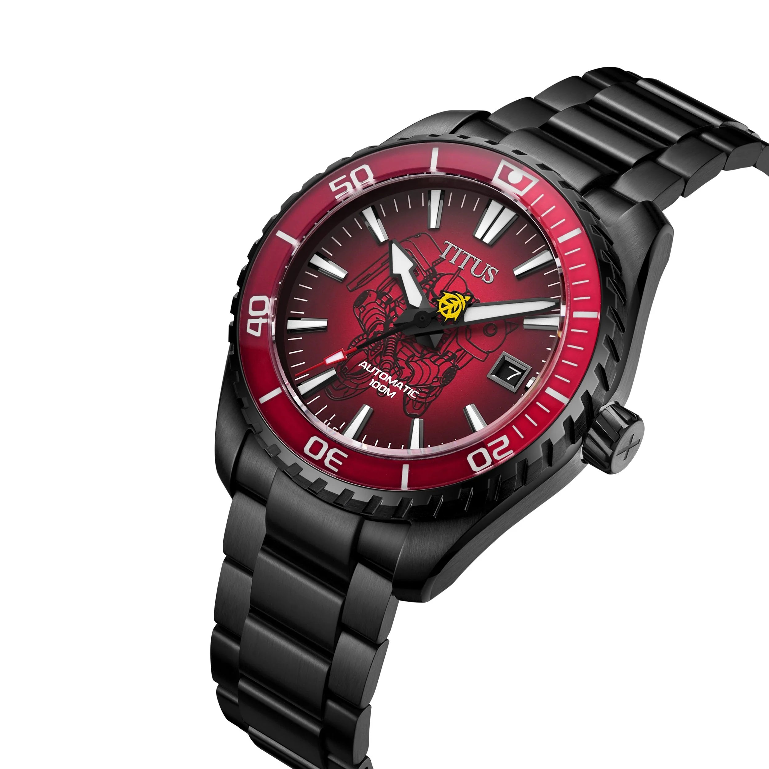 Solvil et Titus x Mobile Suit Gundam 'MS-06S Red Comet Zaku II' Limited Edition Saber Automatic Men Watch W06-03406-001