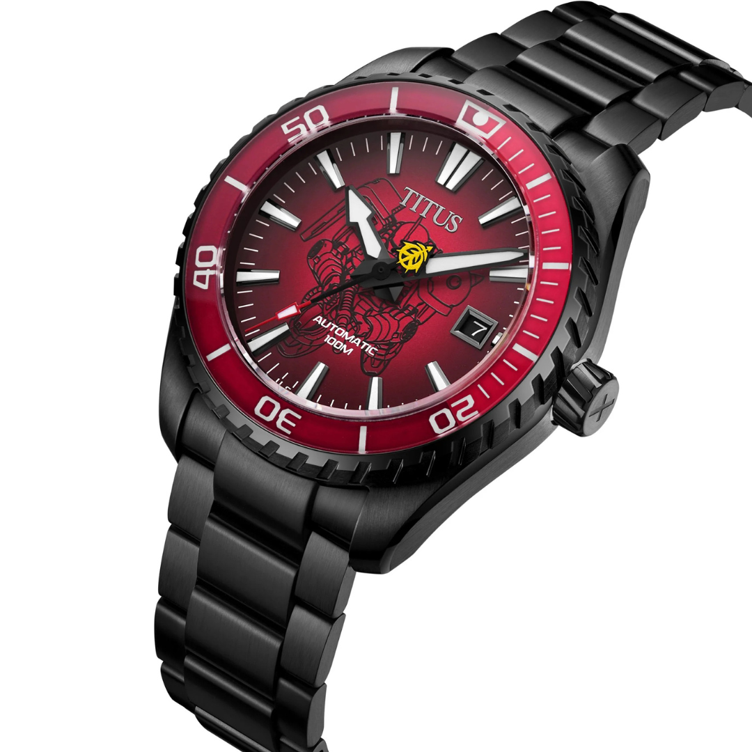 Solvil et Titus x Mobile Suit Gundam 'MS-06S Red Comet Zaku II' Limited Edition Saber Automatic Men Watch W06-03406-001