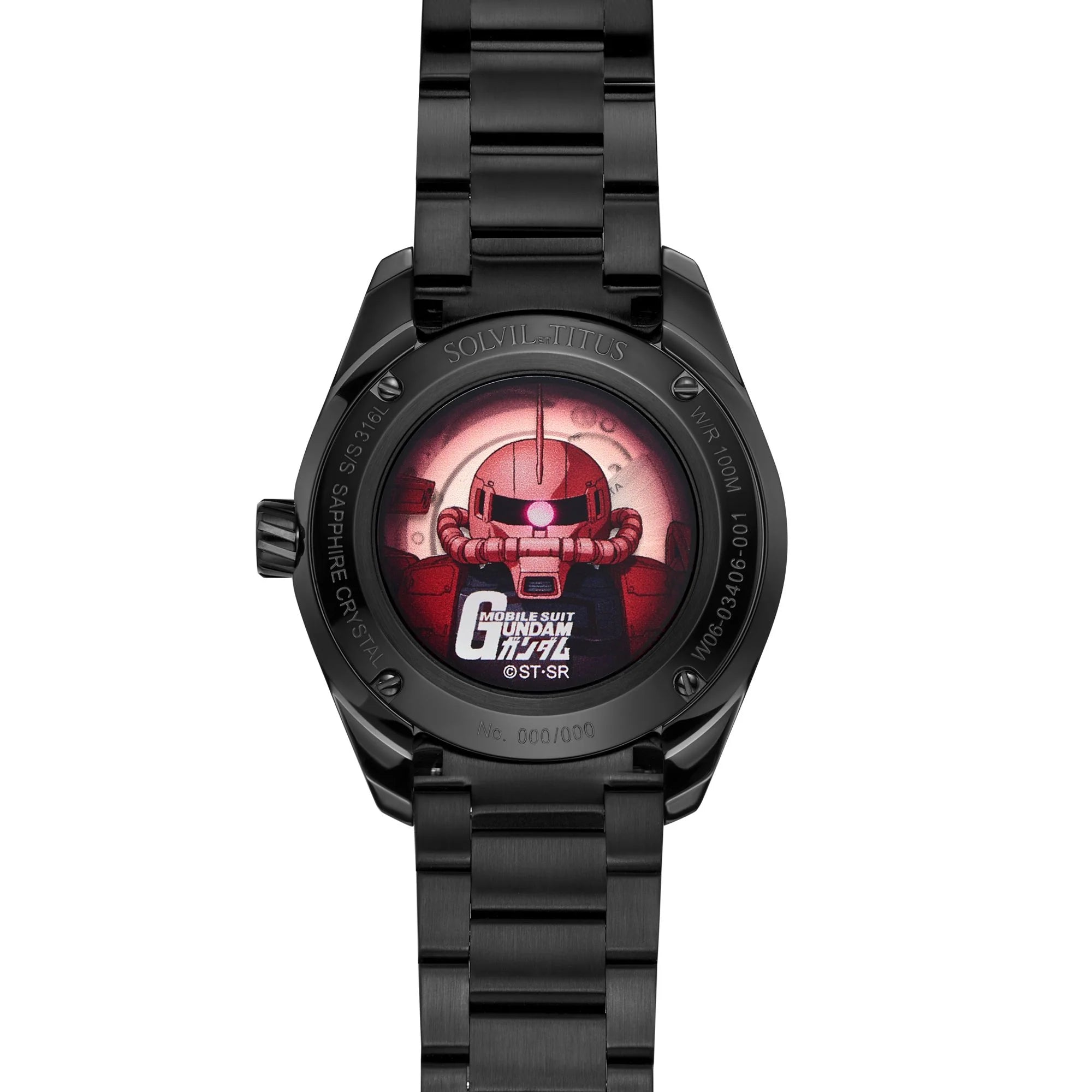 Solvil et Titus x Mobile Suit Gundam 'MS-06S Red Comet Zaku II' Limited Edition Saber Automatic Men Watch W06-03406-001