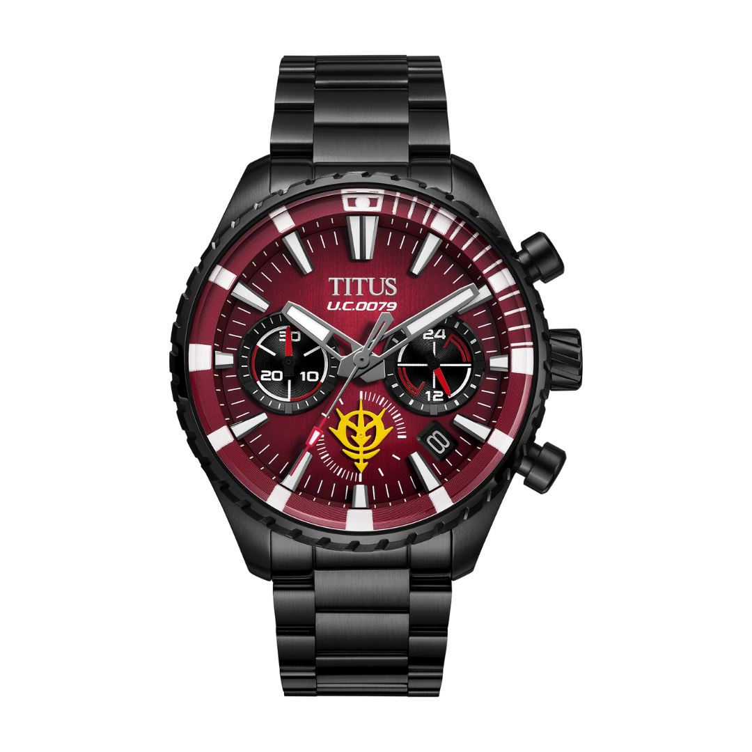 Solvil et Titus x Mobile Suit Gundam 'MS-06S Red Comet Zaku II' Limited Edition Saber Chronograph Men Watch W06-03408-001