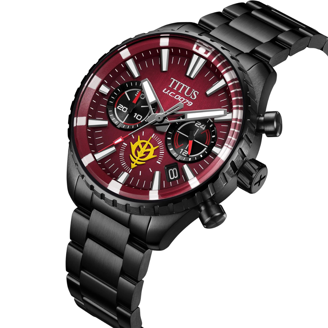 Solvil et Titus x Mobile Suit Gundam 'MS-06S Red Comet Zaku II' Limited Edition Saber Chronograph Men Watch W06-03408-001