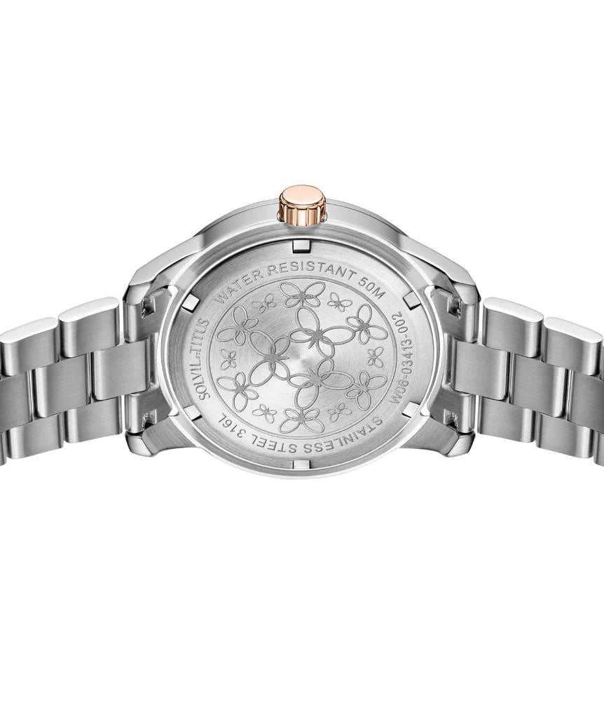Aspira watch caseback with stainless steel construction and engraving