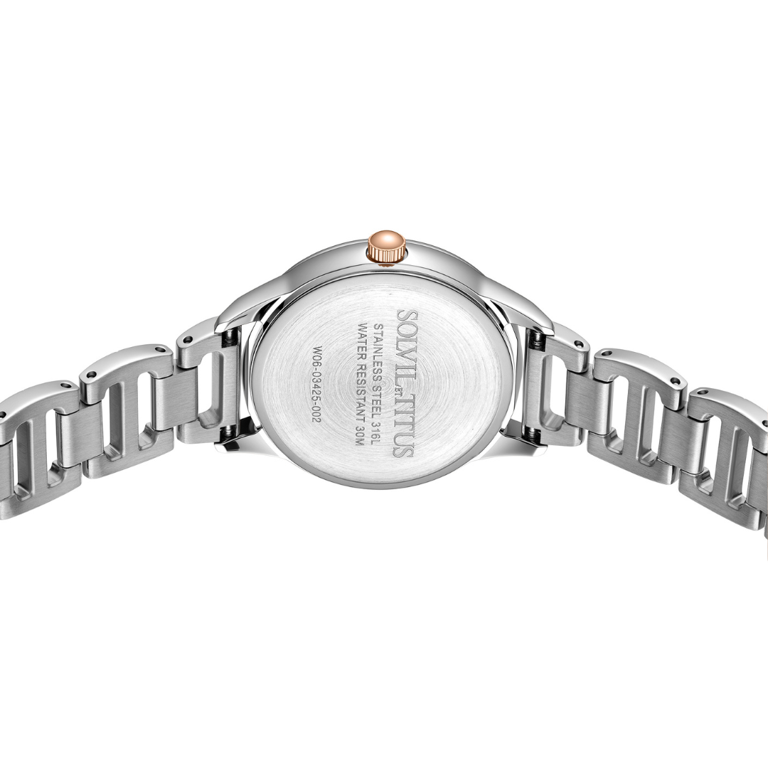Fair Lady 3 Hands Quartz Stainless Steel Women Watch W06-03425-002