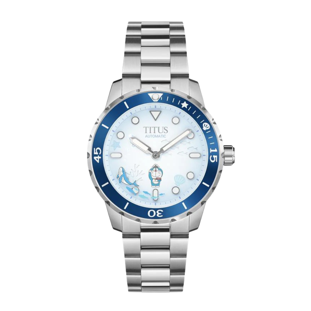 Solvil et Titus Doraemon the Movie: New Nobita and the Castle of the Undersea Devil Limited Edition 3 Hands Automatic Stainless Steel Watch W06-03432-001
