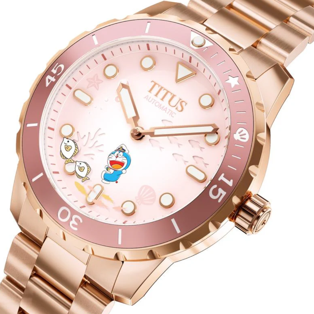 Solvil et Titus Doraemon the Movie: New Nobita and the Castle of the Undersea Devil Limited Edition 3 Hands Automatic Stainless Steel Watch W06-03432-002