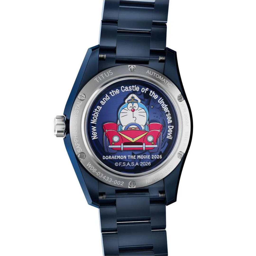 Solvil et Titus Doraemon the Movie: New Nobita and the Castle of the Undersea Devil Limited Edition 3 Hands Date Automatic Stainless Steel Watch W06-03433-002