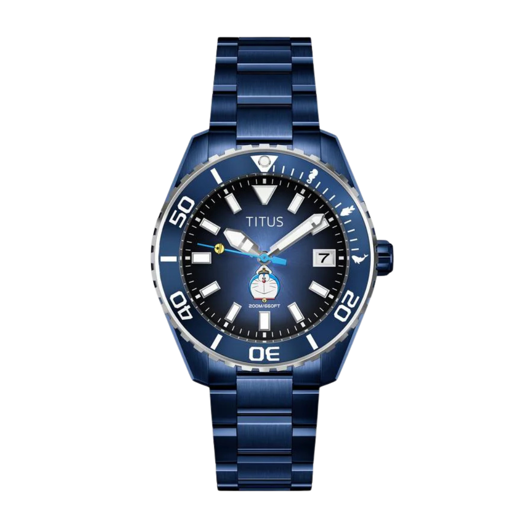 Solvil et Titus Doraemon the Movie: New Nobita and the Castle of the Undersea Devil Limited Edition 3 Hands Date Automatic Stainless Steel Watch W06-03433-002
