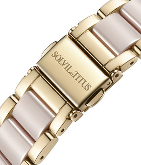Perse Multi-Function Quartz Stainless Steel with Ceramic Women Watch W06-02108-010