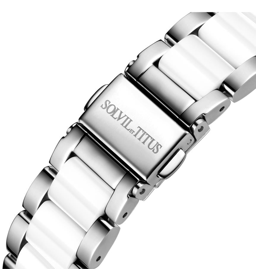 Perse Multi-Function Quartz Stainless Steel with Ceramic Women Watch W06-03203-001