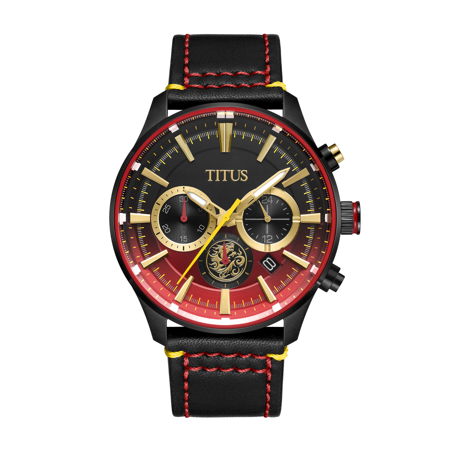 Solvil et Titus Limited Edition Rising Dragon Chronograph Quartz Leather Watch W06-03288-002