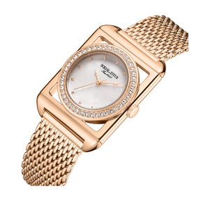 The Letter 3 Hands Quartz Stainless Steel Women Watch W06-03302-001