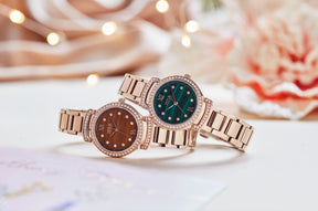 Fair Lady 3 Hands Quartz Tiger Eyes Stainless Steel Women Watch W06-03215-002