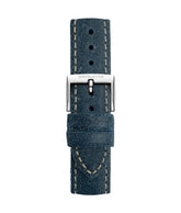 20mm Bluish Grey Smooth Leather Watch Strap