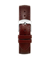 18mm Burgundy Smooth Leather Watch Strap